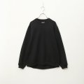 【women's】 STILL BY HAND WM - Pima cotton sweat shirt / Ink Black