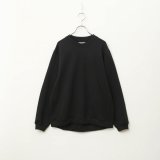 【women's】 STILL BY HAND WM - Pima cotton sweat shirt / Ink Black