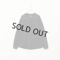 【women's】 STILL BY HAND WM - Pima cotton sweat shirt / Ink Black