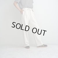 【women's】STILL BY HAND WM - Pima cotton sweat pants / Ink Black