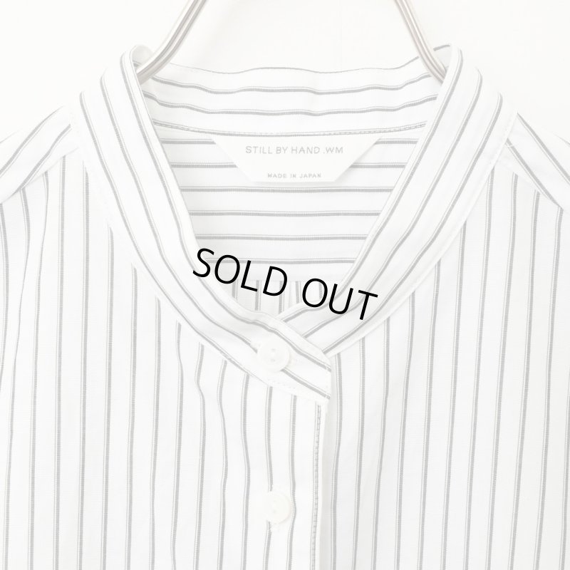 STILL BY HAND WM - Striped pullover shirt [SH02251WM] / White Stripe