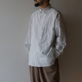 [size50のみ] STILL BY HAND - Oversized shirt / White Stripe