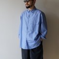 [size46のみ] STILL BY HAND - Oversized shirt / Blue Stripe