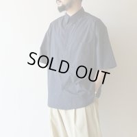 STILL BY HAND - Silk mixed shirt / Charcoal