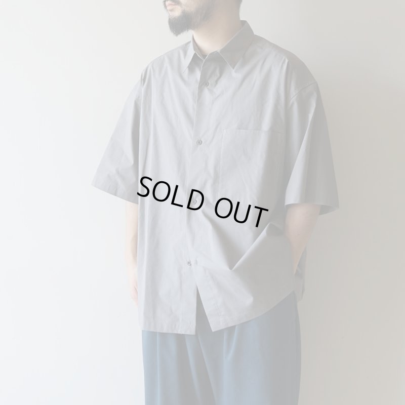 STILL BY HAND - Silk mixed shirt [SH01251] / Blue Grey
