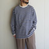 [size Sのみ] EEL Products - Yururi tee L/S border [E-25526] / Blue Border