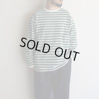 [size Lのみ] EEL Products - Yururi tee L/S border [E-25526] / Green Border