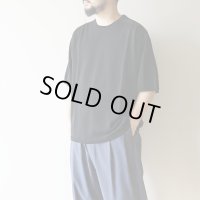 STILL BY HAND - Half sleeve knit t-shirt [KN02251] / Black