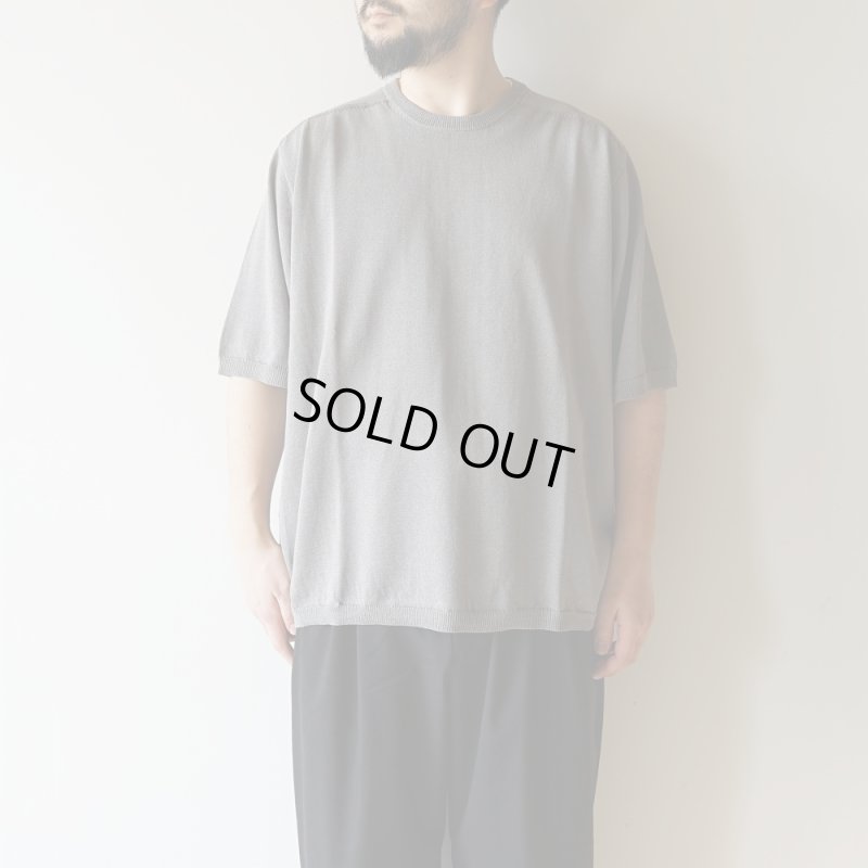STILL BY HAND - Half sleeve knit t-shirt [KN02251] / Greige