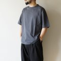 【unisex】STILL BY HAND - Striped t-shirt / Grey×Navy