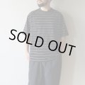 [size48のみ] STILL BY HAND - Striped t-shirt / Black×White