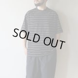 [size48のみ] STILL BY HAND - Striped t-shirt / Black×White