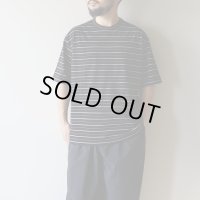 [size48のみ] STILL BY HAND - Striped t-shirt / Black×White