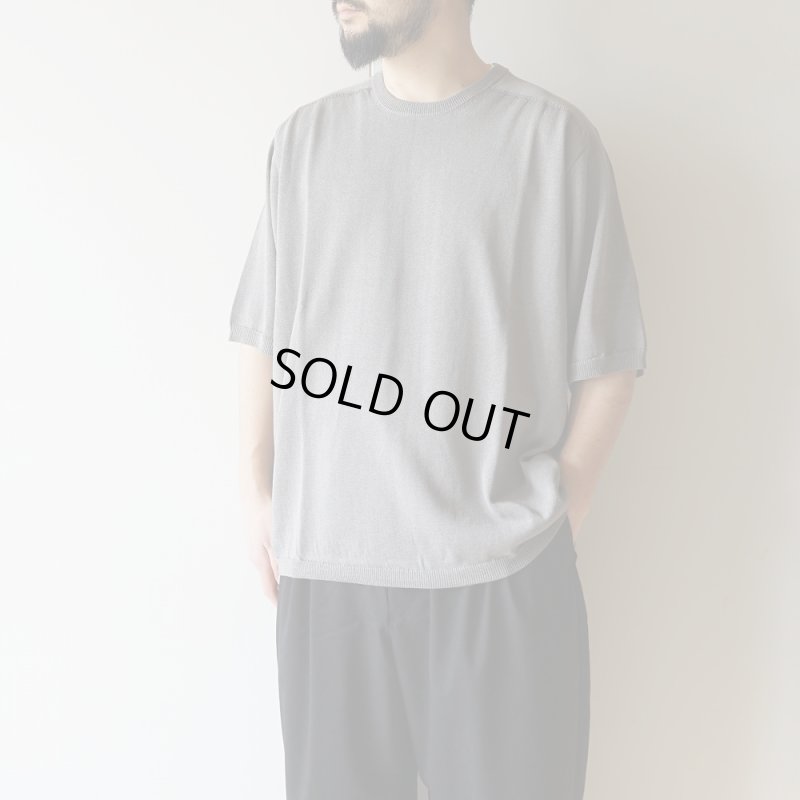 STILL BY HAND - Half sleeve knit t-shirt [KN02251] / Greige