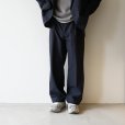 画像16: STILL BY HAND - Cupro mixed straight pants / Dark Navy