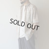 [size Mのみ] EEL Products - Conkara shirt 1/2 / Light gray check