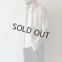 [size Mのみ] EEL Products - Conkara shirt 1/2 / Light gray check