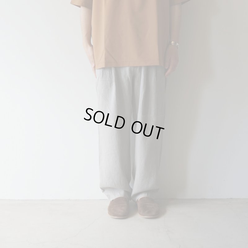 STILL BY HAND - 2tuck linen pants [PT07252] / Greige