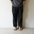 STILL BY HAND - Nylon easy pants [PT04252] / Ink Black