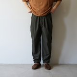STILL BY HAND - Nylon easy pants / Dark Olive
