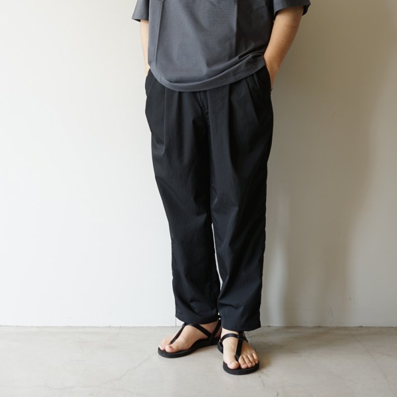 STILL BY HAND - Nylon easy pants [PT04252] / Ink Black