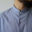 STILL BY HAND - Striped narrow collar shirt [SH04251] / Navy