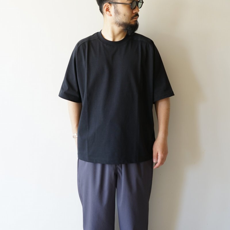 STILL BY HAND - High twist short sleeve [CS08252] / Black Navy
