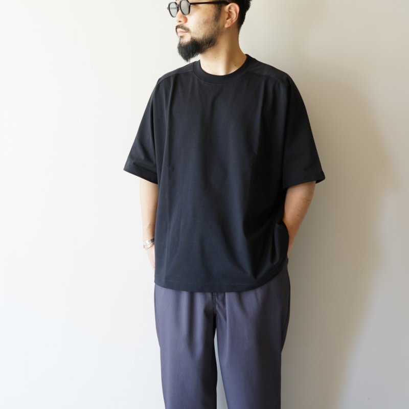 STILL BY HAND - High twist short sleeve [CS08252] / Black Navy