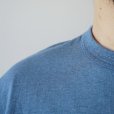 STILL BY HAND - Nepped crewneck t-shirt [CS07252] / Smoke blue
