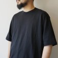 STILL BY HAND - Nepped crewneck t-shirt [CS07252] / Ink Black