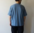STILL BY HAND - Nepped crewneck t-shirt [CS07252] / Smoke blue