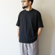 STILL BY HAND - Nepped crewneck t-shirt [CS07252] / Ink Black