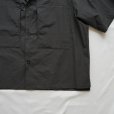 【women's】 STILL BY HAND WM - Cotton/Nylon open collar shirt [SH01252WM] / Black