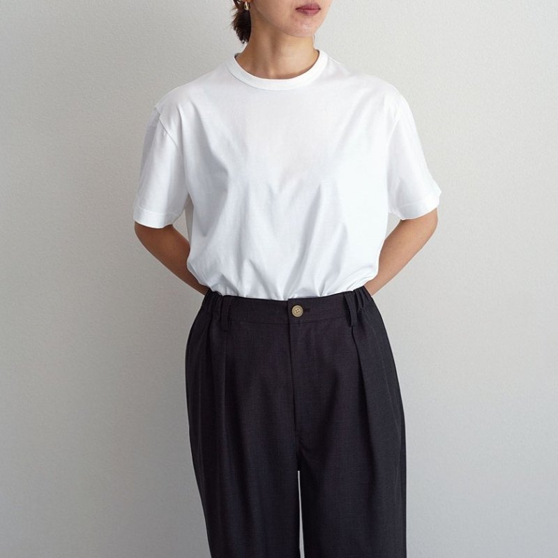 【women's】 STILL BY HAND WM - Crewneck T-shirt [CS01251WM] / White