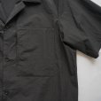 【women's】 STILL BY HAND WM - Cotton/Nylon open collar shirt [SH01252WM] / Black