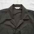 【women's】 STILL BY HAND WM - Cotton/Nylon open collar shirt [SH01252WM] / Black