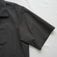 【women's】 STILL BY HAND WM - Cotton/Nylon open collar shirt [SH01252WM] / Black
