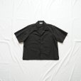【women's】 STILL BY HAND WM - Cotton/Nylon open collar shirt [SH01252WM] / Black
