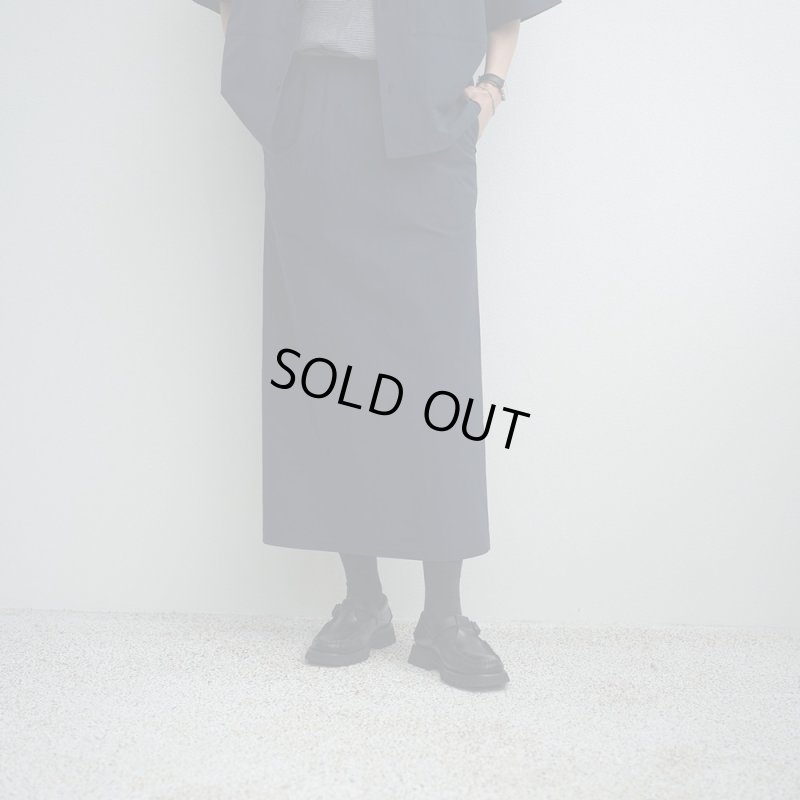 【women's】 STILL BY HAND WM - Cotton/Nylon easy skirt [SK01252WM] / Navy