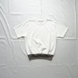 [women's] ironari - Can tee [I-25502B] / White×Light Gray