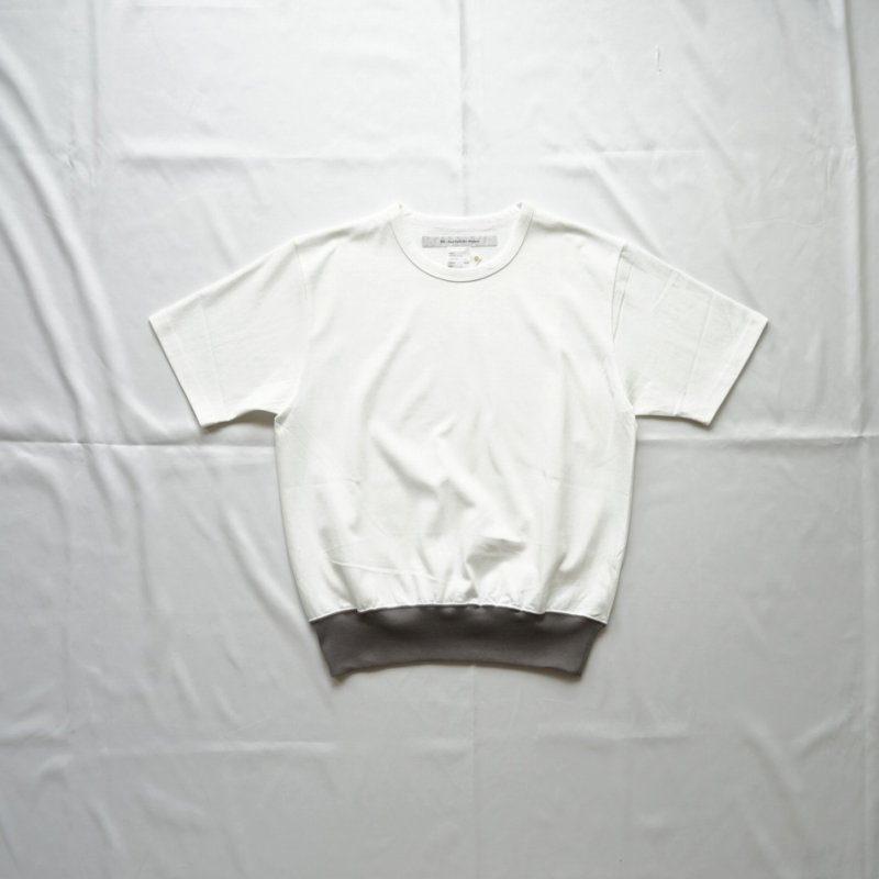 [women's] ironari - Can tee [I-25502B] / White×Light Gray