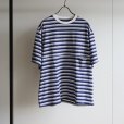 EEL Products - Yururi tee 1/2 border [E-25524] / Blue Border