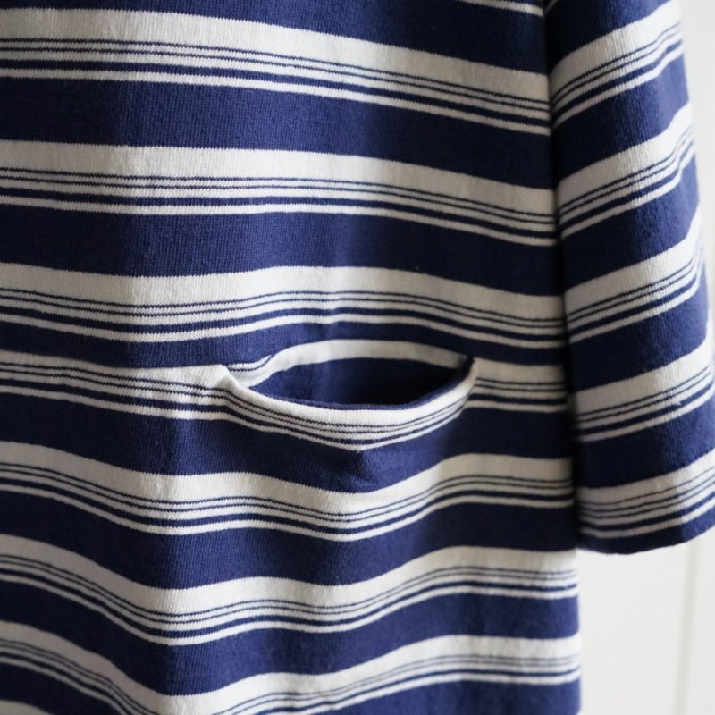 EEL Products - Yururi tee 1/2 border [E-25524] / Blue Border
