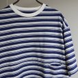 EEL Products - Yururi tee 1/2 border [E-25524] / Blue Border