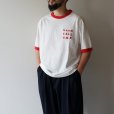 JACKMAN - Rib GCU T-shirt [JM5538] / White×Red