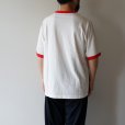 JACKMAN - Rib GCU T-shirt [JM5538] / White×Red