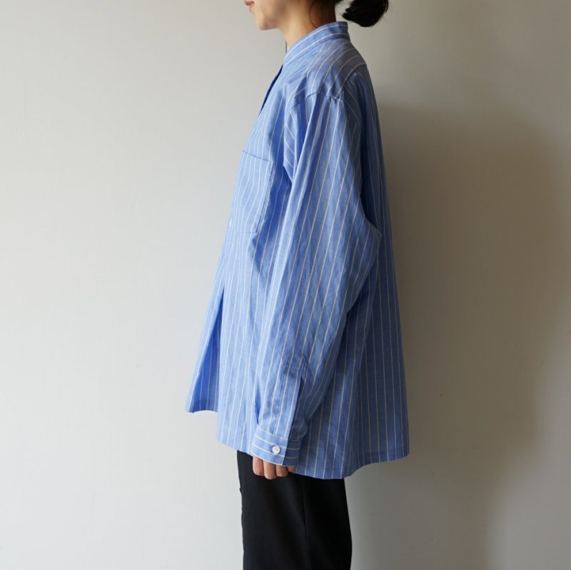 STILL BY HAND WM - Striped pullover shirt [SH02251WM] / Blue Stripe