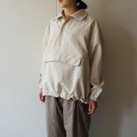 【women's】 STILL BY HAND WM - Polyester stand collar anorak / Ecru