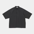 STILL BY HAND - Nylon regular collar shirt [SH01252] / Black