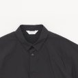STILL BY HAND - Nylon regular collar shirt [SH01252] / Black